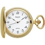 Reduzierte Goldene Regent Runde Quarz Savonnette aus Plexiglas mit arabischen Ziffern mit Plexiglas-Uhrenglas für Herren 