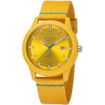 Regent Quarzuhr »Armbanduhr Ocean Plastic Gelb«, gelb