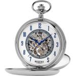 Reduzierte Silberne Regent Handaufzug Herrentaschenuhren mit Analog-Zifferblatt mit Kunststoff-Uhrenglas mit Metallarmband 