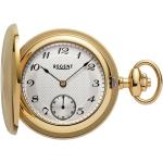 Reduzierte Goldene Regent Handaufzug Herrentaschenuhren aus Edelstahl mit Analog-Zifferblatt mit Kunststoff-Uhrenglas mit Metallarmband 