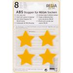 Regia ABS-Sockenstopper "Sterne", gelb