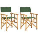 Grüne Regiestühle aus Massivholz klappbar Breite 50-100cm, Höhe 50-100cm, Tiefe 50-100cm 2-teilig 