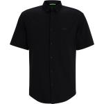Schwarze HUGO BOSS BOSS Button Down Kragen Regular Fit Hemden aus Baumwolle für Herren Größe 3 XL 