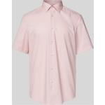 Rosa Unifarbene Kurzärmelige HUGO BOSS BOSS Kentkragen Hemden mit Kent-Kragen aus Baumwolle für Herren 