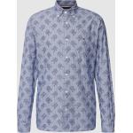 Marineblaue Tommy Hilfiger Button Down Kragen Regular Fit Hemden aus Baumwolle für Herren Größe L 