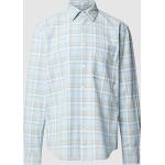 Hellblaue Karo Marc O'Polo Nachhaltige Kentkragen Hemden mit Kent-Kragen aus Baumwolle für Herren Größe M 