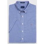 Royalblaue Karo Gant Broadcloth Button Down Kragen Regular Fit Hemden aus Baumwolle für Herren Größe 3 XL für den für den Frühling 