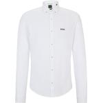 Weiße HUGO BOSS BOSS Button Down Kragen Regular Fit Hemden aus Baumwolle für Herren Größe L 