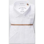 Reduzierte Weiße Unifarbene Eterna Button Down Kragen Leinenhemden aus Leinen für Herren Größe M 