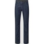 Blaue Unifarbene Christian Berg Men 5-Pocket Jeans aus Baumwollmischung für Herren Größe XXL 