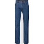 Blaue Unifarbene Christian Berg Men 5-Pocket Jeans aus Baumwollmischung für Herren 