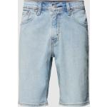 Hellblaue LEVI'S Jeans-Shorts mit Reißverschluss aus Baumwollmischung für Herren für den für den Sommer 