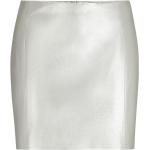 Silberne HUGO BOSS HUGO Mini Miniröcke Metallic mit Reißverschluss aus Polyester für Damen Größe XS 