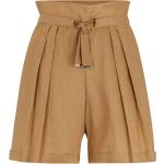 Hellbraune HUGO BOSS BOSS Paperbag-Shorts aus Baumwolle für Damen Größe XS 
