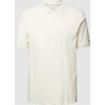 Offwhitefarbene Unifarbene Fynch Hatton Herrenpoloshirts & Herrenpolohemden aus Baumwolle Größe 3 XL 