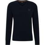 Dunkelblaue HUGO BOSS BOSS V-Ausschnitt Kaschmir-Pullover aus Wolle für Herren Größe 3 XL 