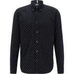 Schwarze Gestreifte HUGO BOSS BOSS Button Down Kragen Regular Fit Hemden aus Baumwolle für Herren Größe 3 XL für den für den Winter 