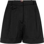 Schwarze HUGO BOSS BOSS Satin-Shorts aus Baumwolle für Damen Größe XS 