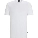 Weiße HUGO BOSS BOSS T-Shirts aus Leinen für Herren Größe 3 XL 