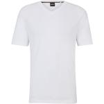 Weiße HUGO BOSS BOSS Nachhaltige V-Ausschnitt T-Shirts aus Baumwolle für Herren Größe 3 XL 