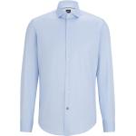 Hellblaue Gestreifte Elegante HUGO BOSS BOSS Regular Fit Hemden mit Knopf aus Baumwollmischung für Herren 