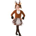 Buttinette Reh-Kostüme mit Glitzer aus Jersey für Kinder Größe 128 