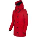 Reduzierte Rote Unifarbene Casual Rehall Winterjacken mit Reißverschluss aus Polyester mit Kapuze für Damen Größe XS 