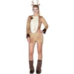 Braune Bambi Reh-Kostüme für Damen Größe M 