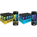 REIGN Lemon HDZ, 12x500 ml, Einweg-Dose, Performance Energy Drink mit BCAA, B-Vitaminen und natürlichem Koffein & Razzle Berry, 12x500 ml, Einweg-Dose, Performance Energy Drink mit BCAA