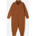 Zimtfarbene Reima Fleece-Overalls für Kinder mit Reißverschluss aus Fleece Größe 104 