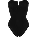 Schwarze V-Ausschnitt Damenbadeanzüge aus Polyamid Handwäsche Einheitsgröße 
