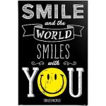 Schwarze Emoji Smiley Poster aus Papier 
