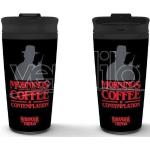 Schwarze Stranger Things Coffee-to-go-Becher & Travel Mugs 450 ml aus Edelstahl 