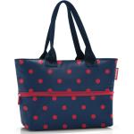 Dunkelblaue Gepunktete Reisenthel E1 Einkaufstaschen & Shopping Bags 18l mit Reißverschluss für Damen klein 