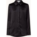Schwarze Unifarbene Reiss Tunika-Blusen aus Seide für Damen Größe S 