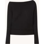 Schwarze Unifarbene Reiss One Shoulder Shirts aus Polyamid für Damen Größe M 