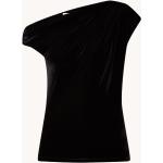 Schwarze Unifarbene Reiss Schulterfreie Off Shoulder Shirts & Schulterfreie Shirts aus Samt für Damen Größe XS 