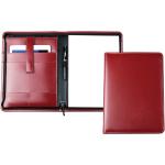 Rote Elegante Delmon Varone Schreibmappen & Collegemappen mit Reißverschluss DIN A4 aus Leder 