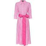 Pinke Gingham Trachtenkleider & Landhauskleider mit Reißverschluss für Damen Größe XL 