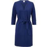 Royalblaue Unifarbene 3/4-ärmelige Reken Maar Damenkleider aus Kunstfaser Größe S 