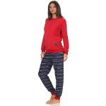 Rote Sterne Elegante Normann Damenschlafanzüge & Damenpyjamas aus Frottee maschinenwaschbar Größe L für den für den Winter 