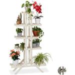 Reduzierte Weiße Rustikale Relaxdays Blumenregale aus Holz Breite 100-150cm, Höhe 100-150cm, Tiefe 0-50cm 