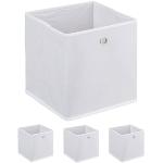 Reduzierte Weiße Moderne Relaxdays Runde Faltboxen 30 cm aus Metall 4-teilig 