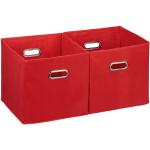 relaxdays Aufbewahrungskorb »2 x Aufbewahrungsbox Stoff rot«