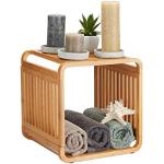 Reduzierte Moderne Relaxdays Quadratische Standregale & Hochregale aus Bambus Breite 0-50cm, Höhe 0-50cm, Tiefe 0-50cm 