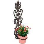 Reduzierte Braune 18 cm Relaxdays Runde Pflanzkübel & Blumentöpfe 18 cm aus Gusseisen Outdoor 