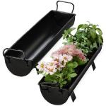 Schwarze 14 cm Relaxdays Blumenkästen & Pflanzkästen aus Eisen 2-teilig 
