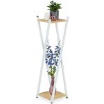 Reduzierte Hellbraune Moderne Relaxdays Quadratische Blumenhocker & Blumentische aus Metall Breite 0-50cm, Höhe 0-50cm, Tiefe 0-50cm 