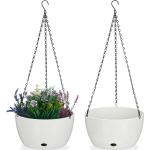 Weiße Relaxdays Pflanzenampeln & Blumenampeln aus Kunststoff Indoor 2-teilig 