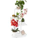 Reduzierte Weiße Moderne Relaxdays Blumentreppen & Pflanztreppen Pulverbeschichtete Breite 0-50cm, Höhe 0-50cm, Tiefe 0-50cm 